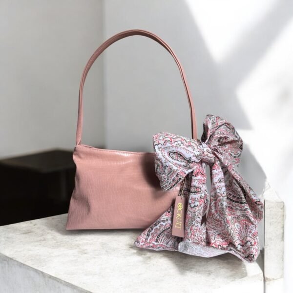 C Parsley Bow Pink CR Bag